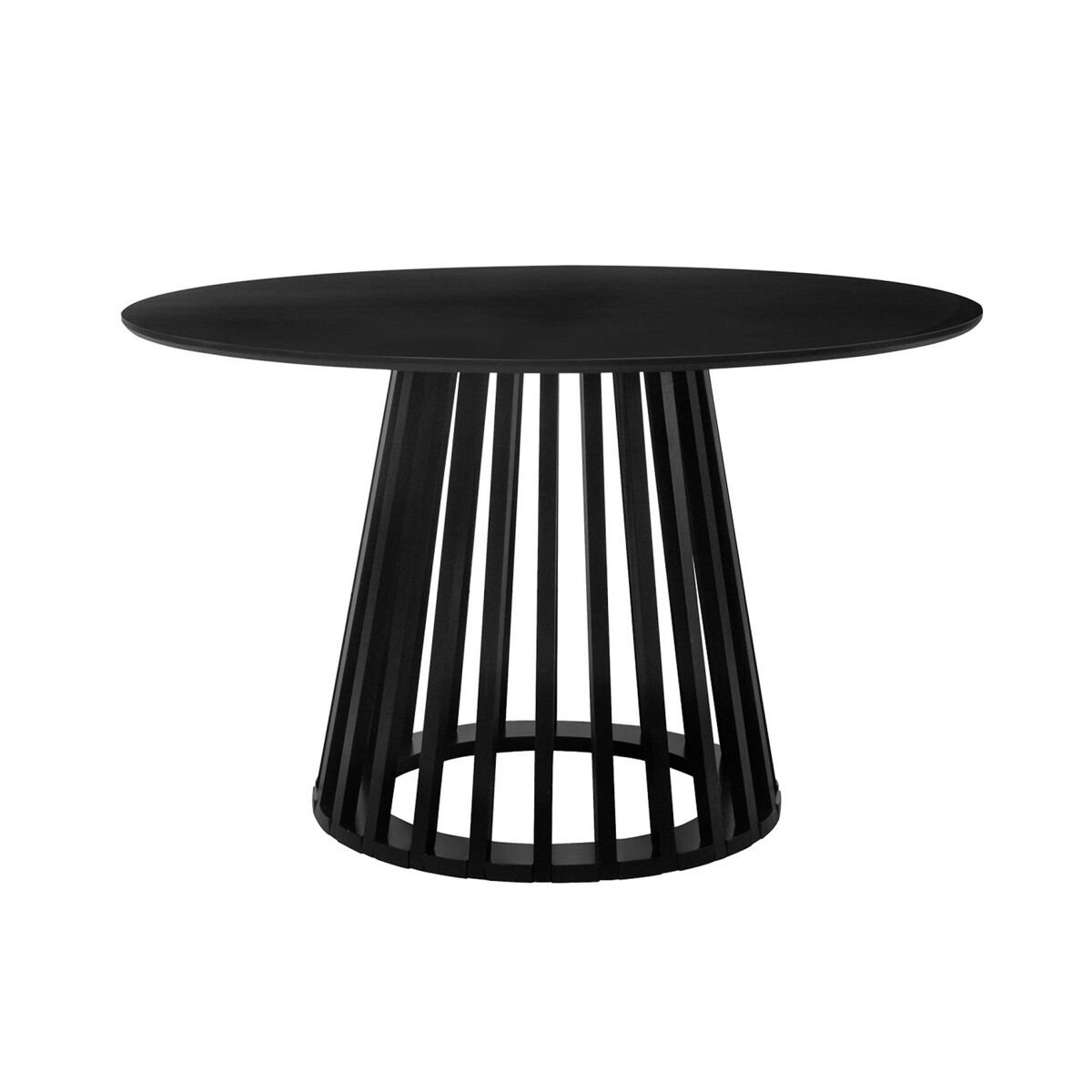 Mesa de jantar com efeito de madeira, pernas em abeto, 4 lugares, clara, noir, 120x120x75 cm