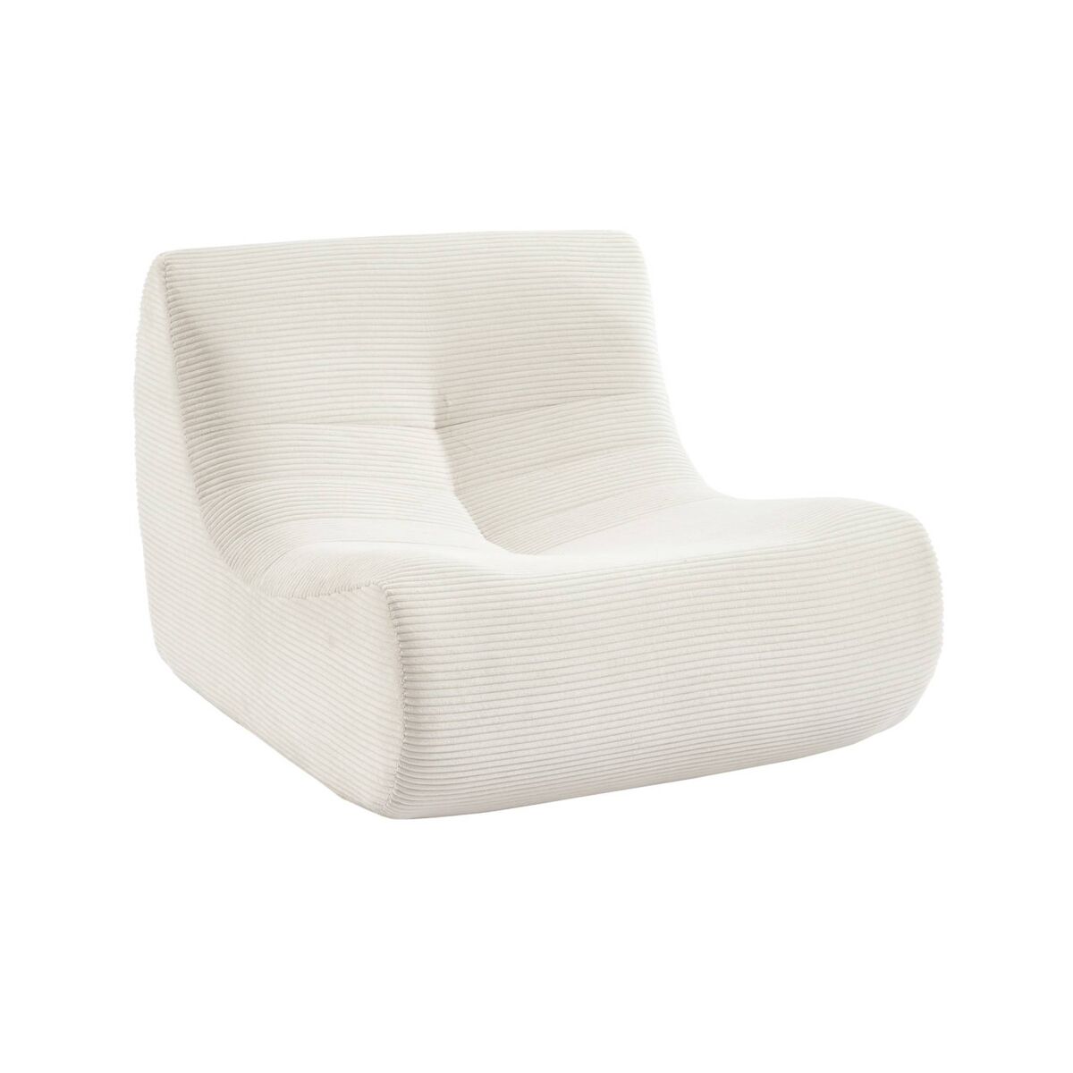 Módulo de sofá modular em tecido veludo cotelê, 1 lugar, sokol veludo cotelê, creme, 91x105x72 cm