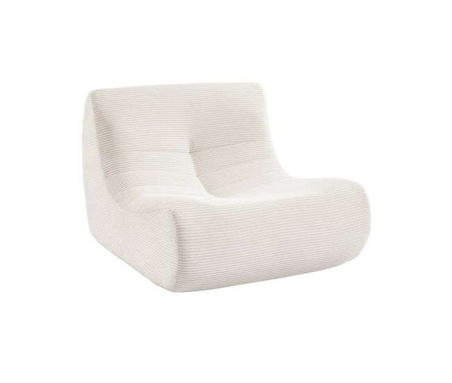 Módulo de sofá modular em tecido veludo cotelê, 1 lugar, sokol veludo cotelê, creme, 91x105x72 cm