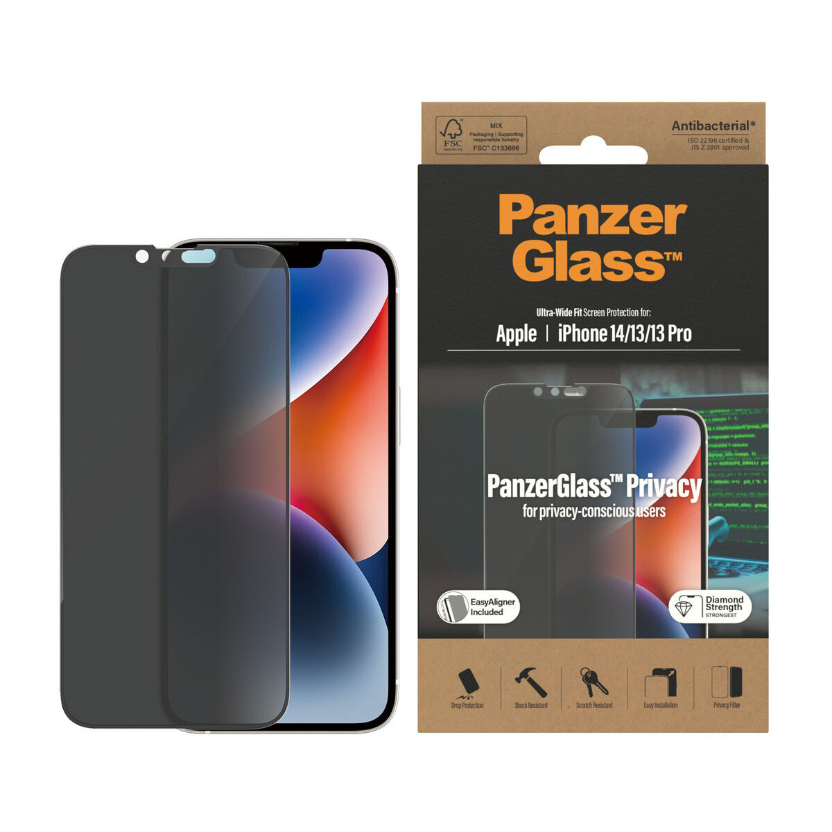 Panzer Glass Protetor De Ecrã Para O Telemóvel P2783 Apple Iphone 13 Pro Iphone 13 Iphone 14 Transparente