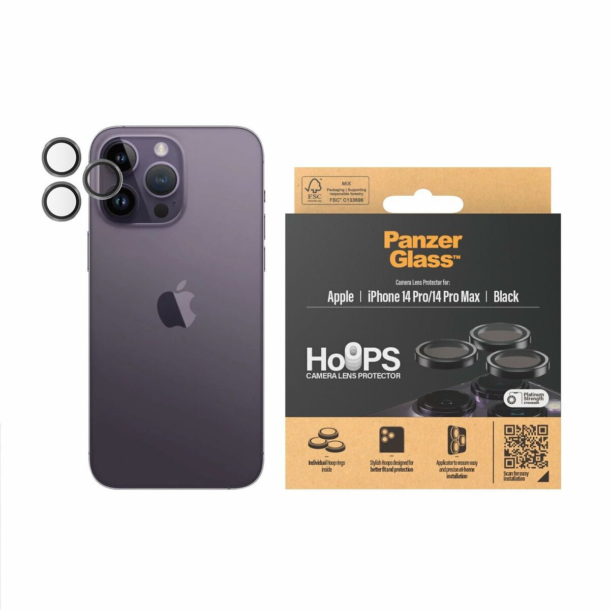 Protetor de ecrã para o téléphone panzerglass iphone 14 pro max apple