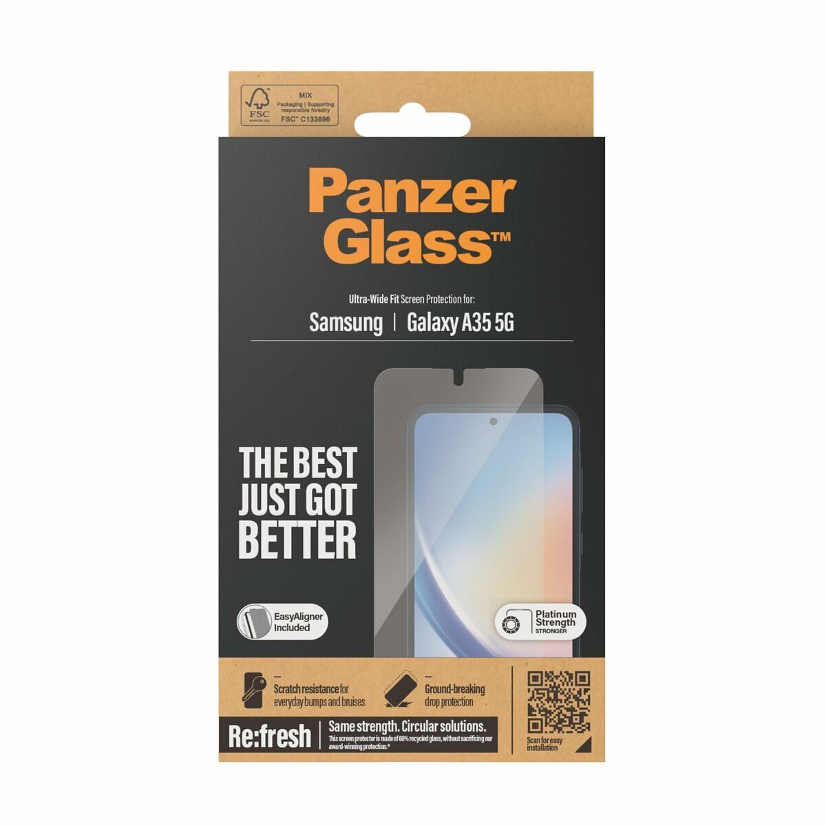 Protetor de ecrã para o téléphone panzerglass samsung a35