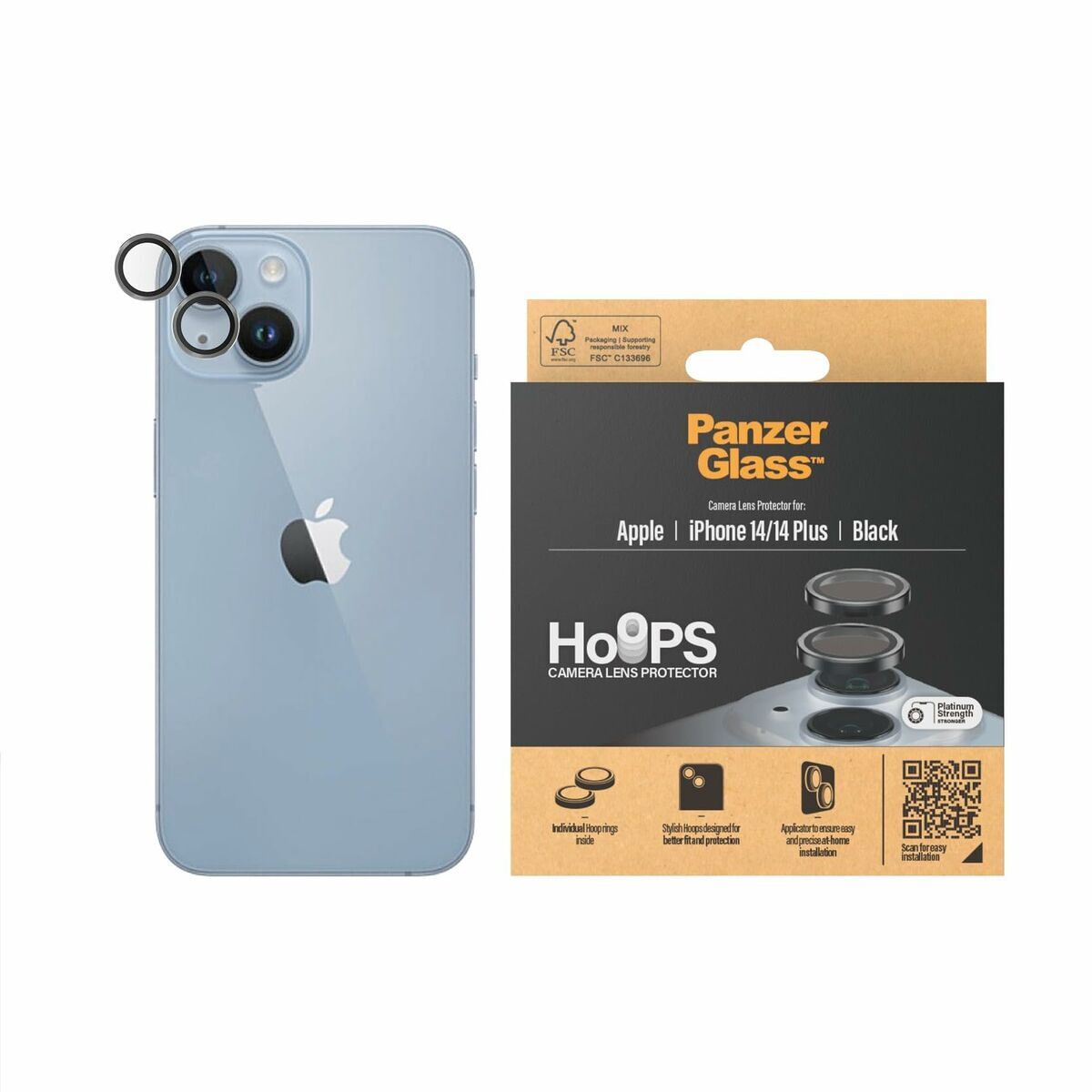 Protetor de ecrã para o téléphone panzerglass iphone 14 - 14+ apple