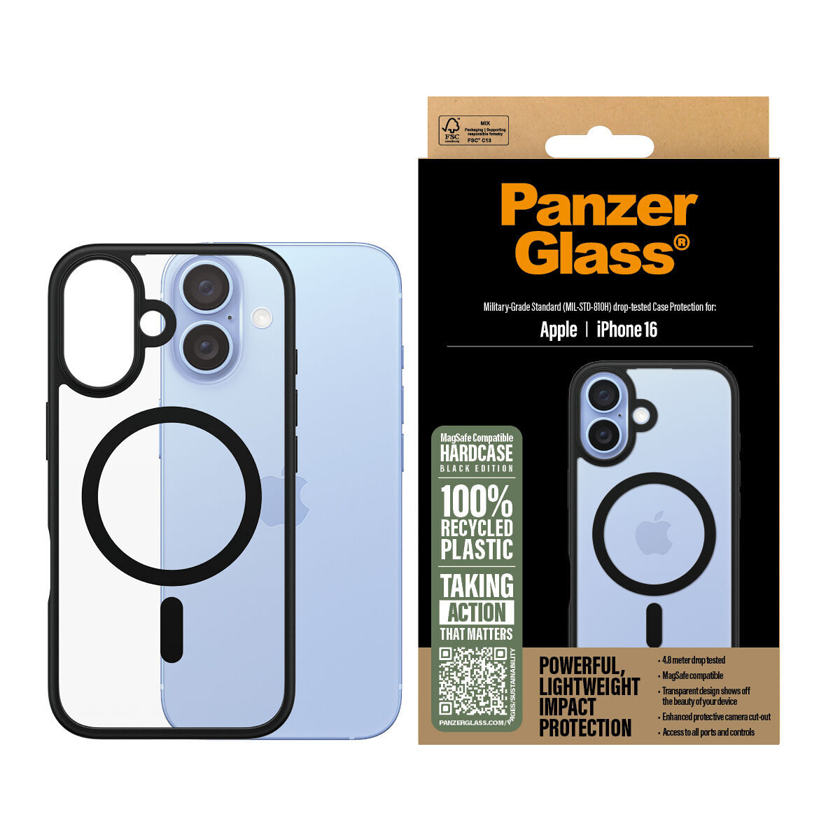 Panzerglass Protetor De Ecrã Para O Telemóvel Iphone 16 Apple Transparente