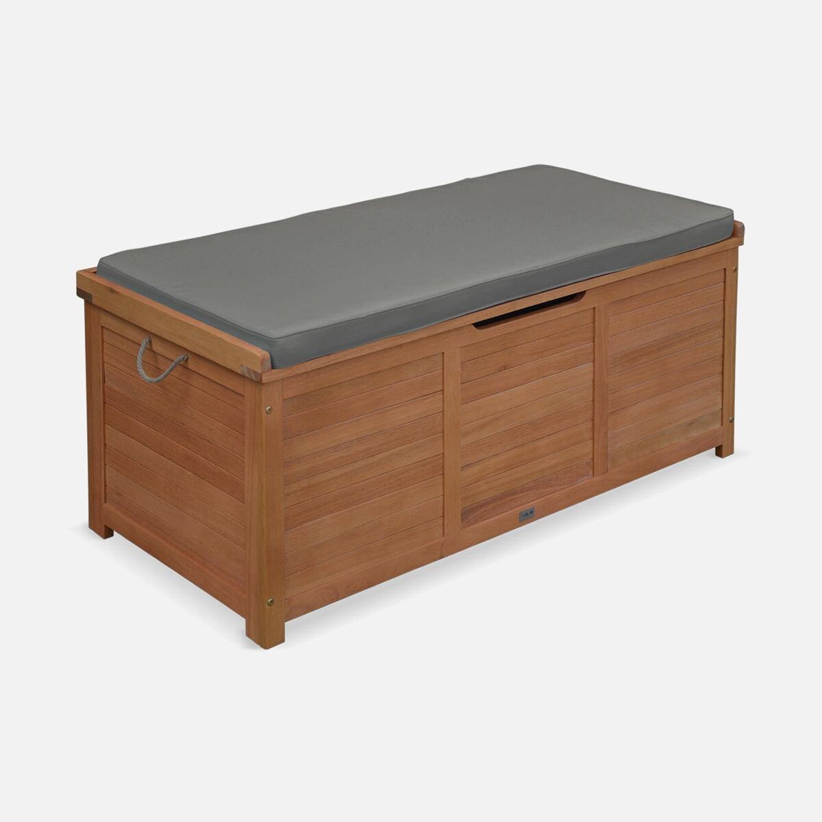 CAJA 200L en caixa de madeira para jardim almofada 125x60