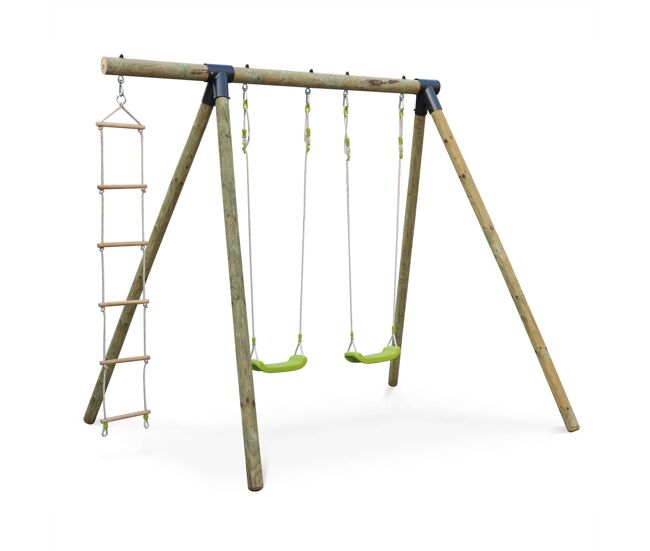 Parque infantil balanços, escala de corda, mistral, verde, 281x197x228 cm