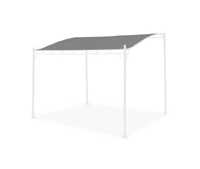 Cobertura de telhado para pérgola, brestum 3x2.5m, cobertura de telhado para pérgola, cinza, 250x300x300 cm