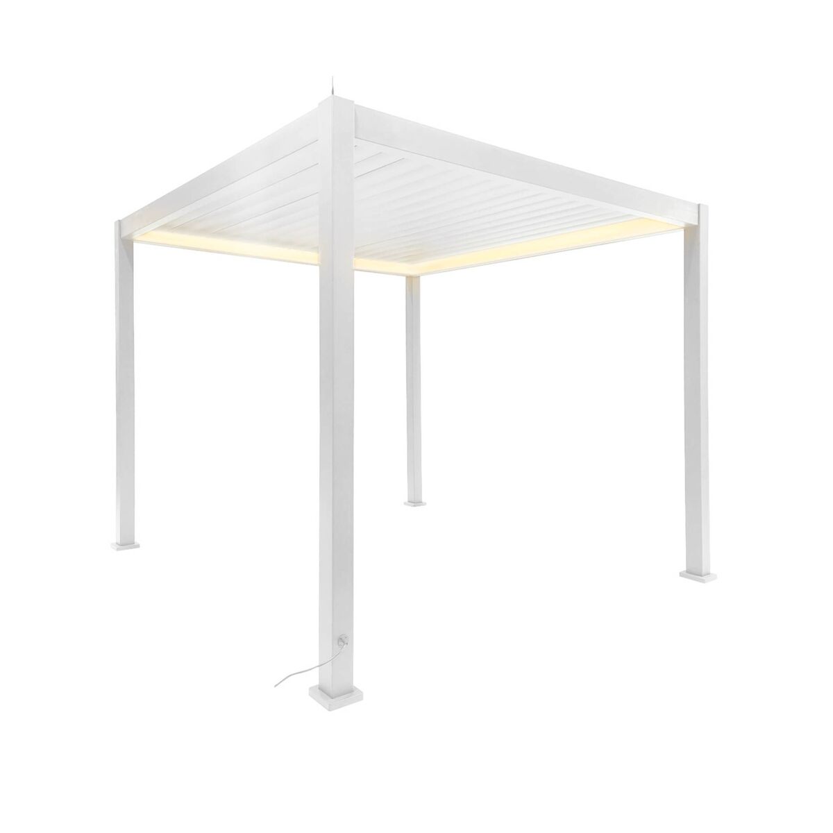 Pérgula bioclimática 3x3 m elétrica em alumínio com iluminação led