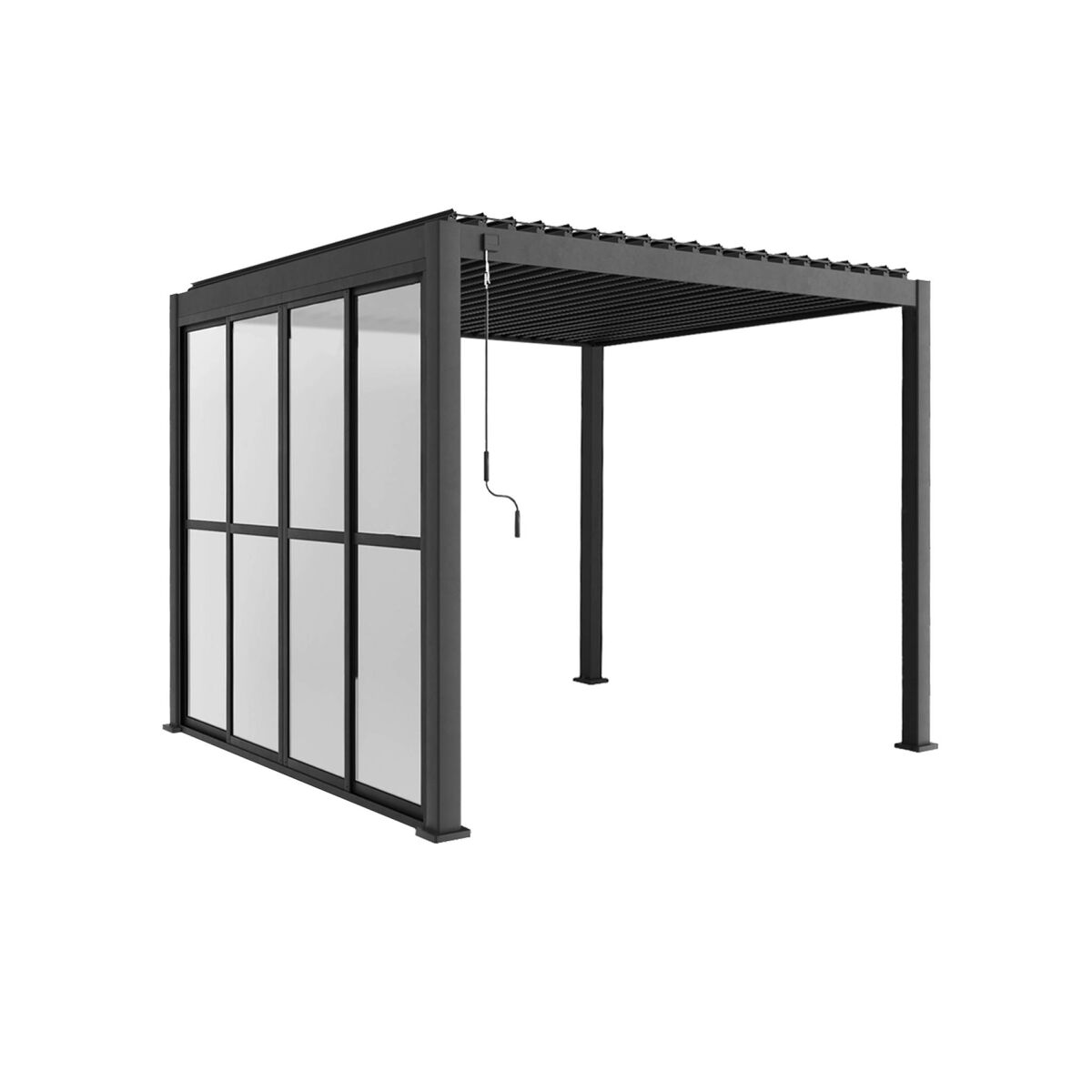 Porta de correr de 3m para a pérgola triomphe, triomphe porta de correr 3m, antracite, 279x279x236.5 cm