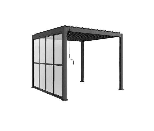 Porta de correr de 3m para a pérgola triomphe, triomphe porta de correr 3m, antracite, 279x279x236.5 cm