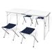 Conjunto de mesa e cadeiras dobráveis e portáteis Conjunto de mesa e cadeiras dobráveis e portáteis Branco