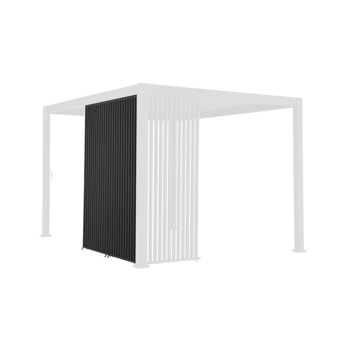 Persiana vertical 130cm para pérgola bioclimática 4x3m triomphe, triomphe persiana vertical 130cm, antracite, 123.5x123.5x236 cm
