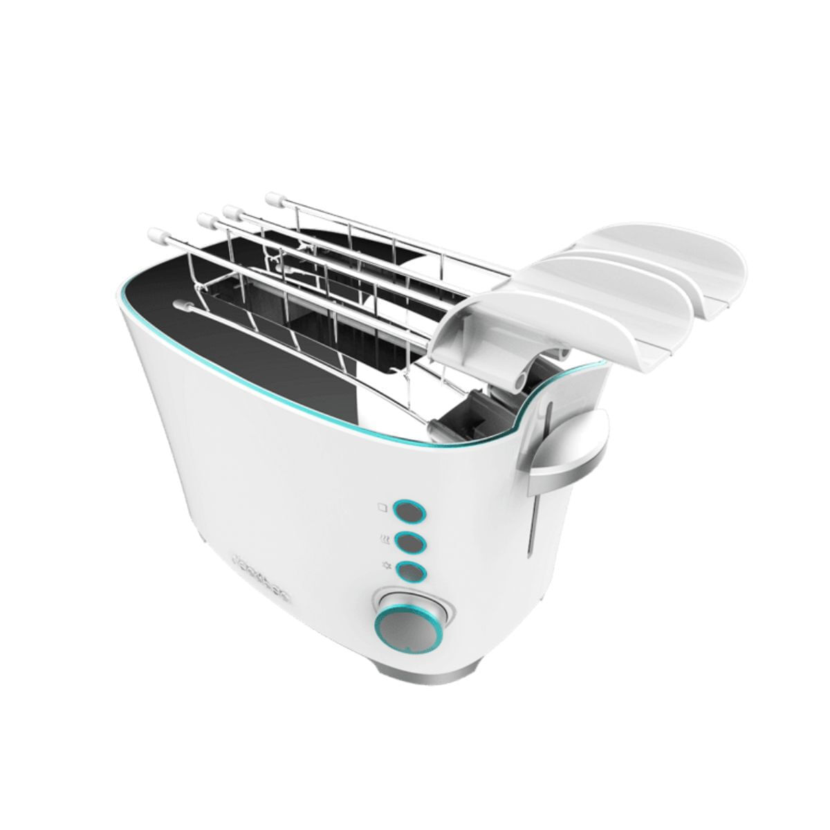 Cecotec Torradeira de duas ranhuras com capacidade para duas torradas.