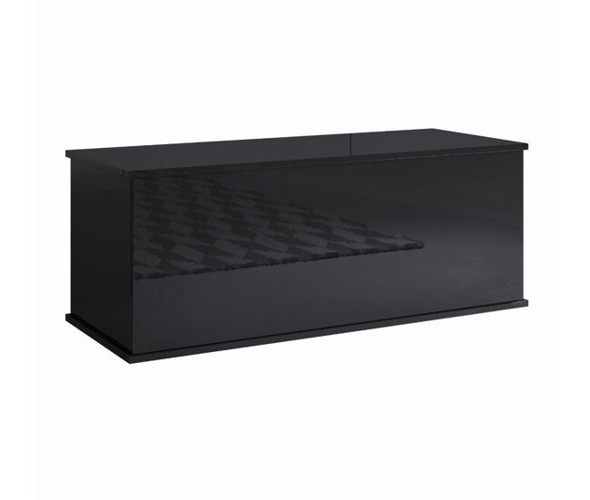 Baú de armazenamento quarto de dormir preto 100x40x40 1 porta ariel muebles bonitos