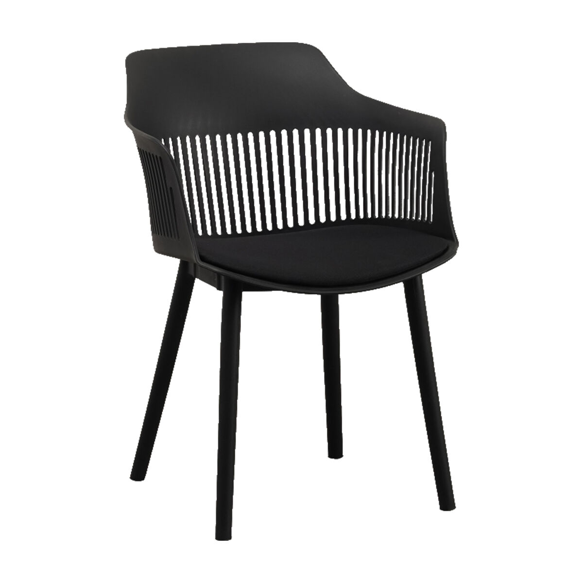 Cadeira bergen preta - design moderno, encosto ergonômico, estofado suave, pés metálicos, estilo elegante e resistente