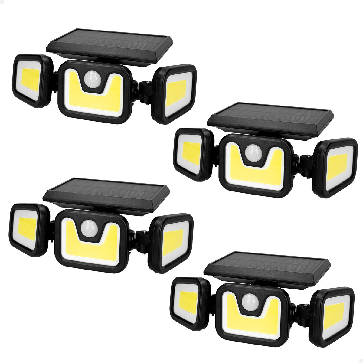 Aktive Pack 4 apliques solares LED com sensor de movimento