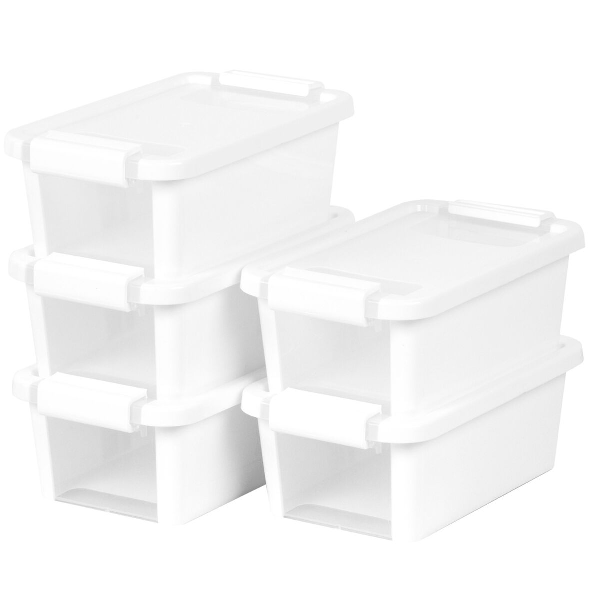 Curver Pack 5 caixas de arrumação com tampa Bi-Box