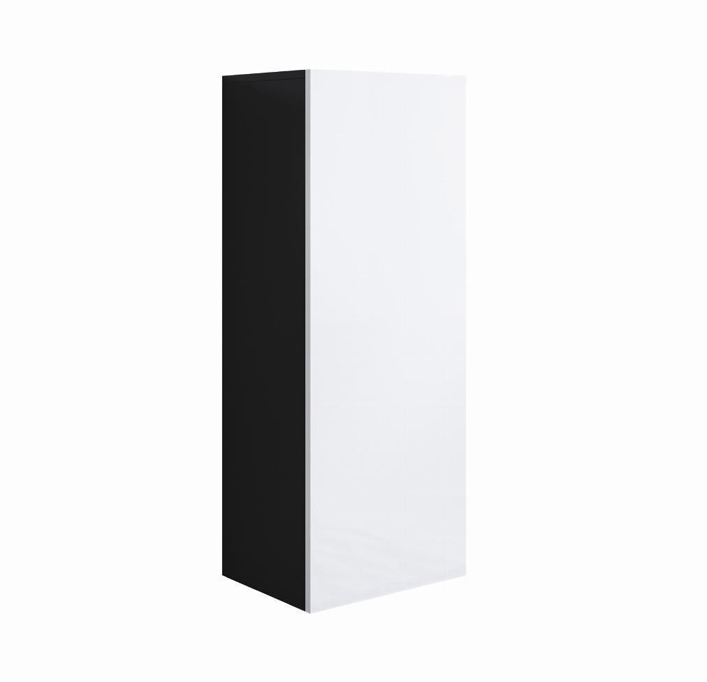 Vitrine sala de estar e jantar preto/branco 40x29x126 1 porta luke v1 muebles bonitos
