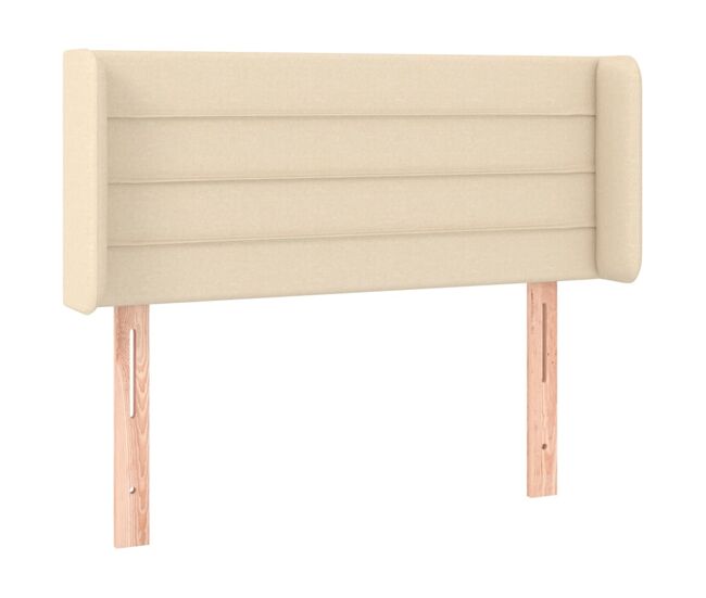 Vidaxl cabeceira de cama c/ abas tecido 93x16x78/88 cm creme