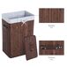 Cesto de Roupa Bambu, PU e Lona HOMCOM Cesto de Roupa Bambu, PU e Lona HOMCOM Castanho