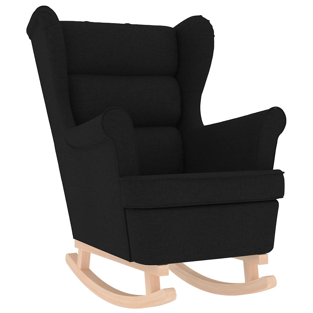 Vidaxl cadeira de baloiço 74x90x102 cm tecido preto