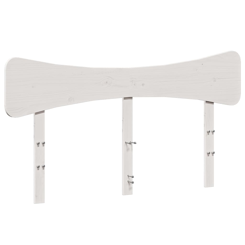 Vidaxl cabeceira 150 cm madeira de pinho maciça branco
