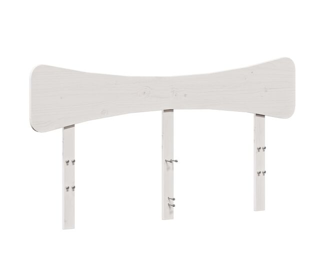 Vidaxl cabeceira 150 cm madeira de pinho maciça branco