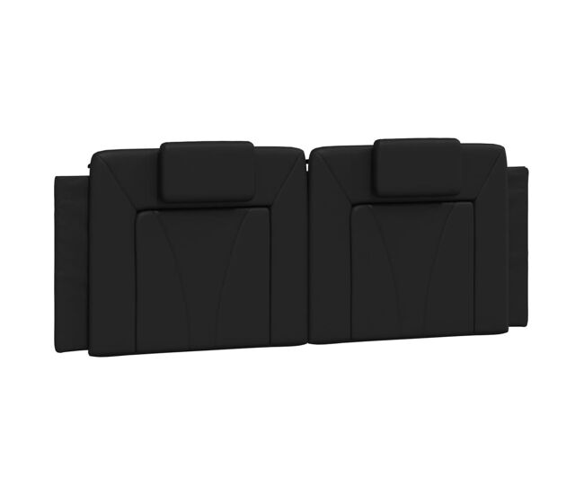 Vidaxl almofadão de cabeceira viana 120 cm couro artificial preto