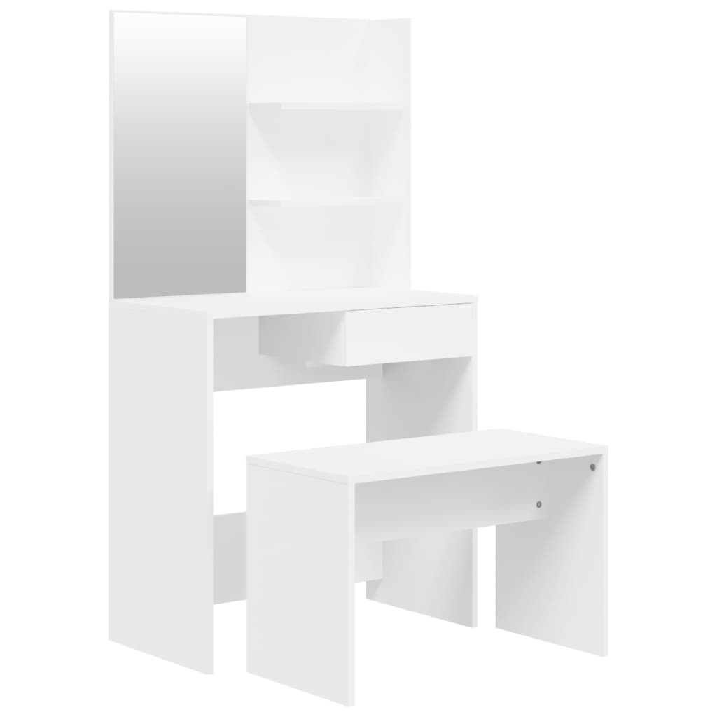 Conjunto penteadeira - toucador 74,5x40x141 cm branco