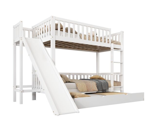 Beliche de madeira de pinho 90x200(90x190)cm,branco