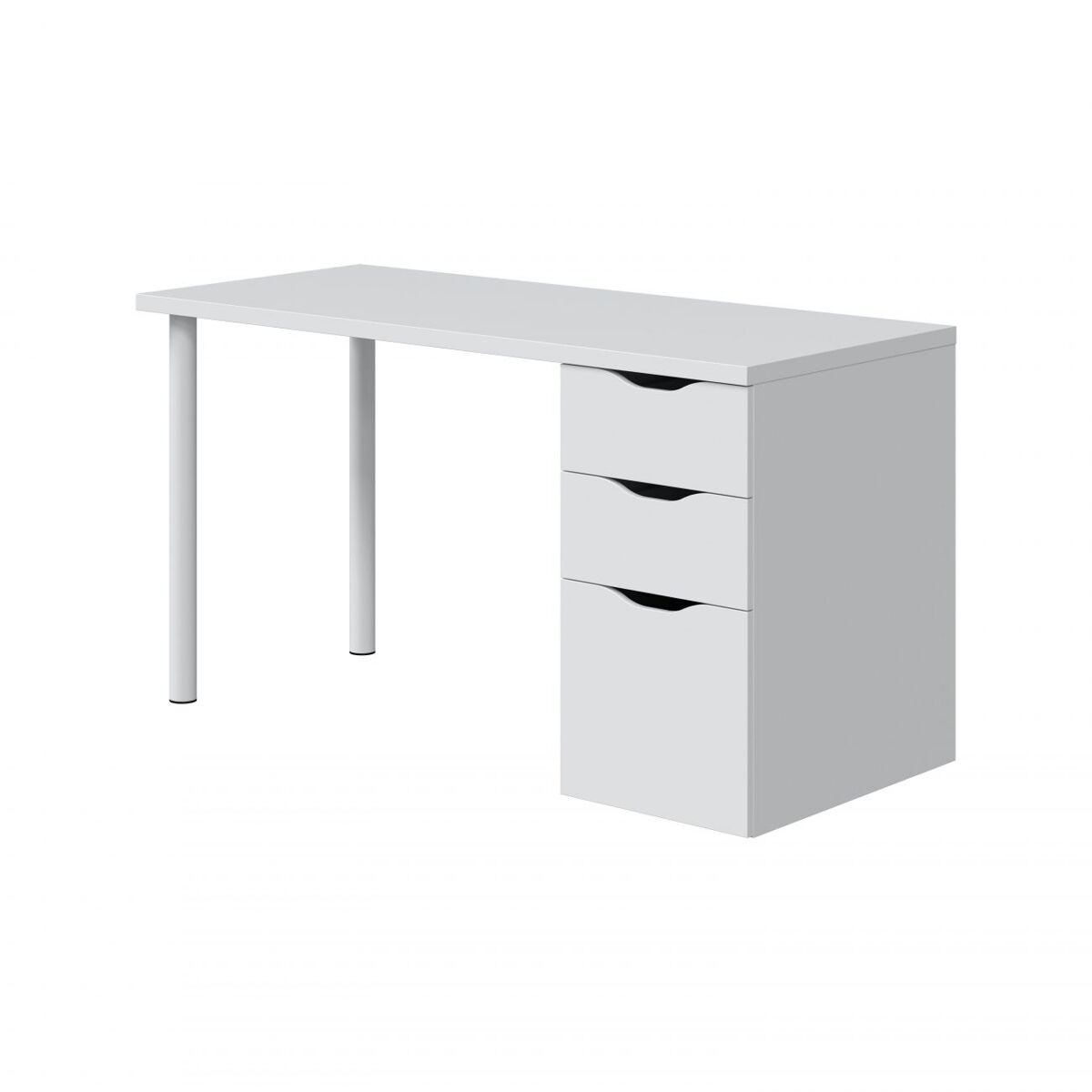 Mesa de escrita athena artik white (branco mate) 138 x 74 x 60cm cm