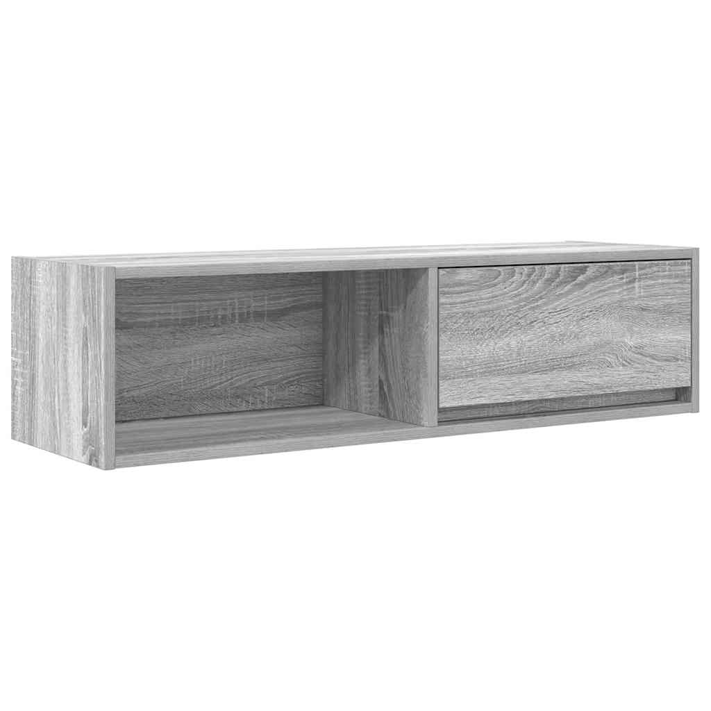 Móvel de tv - modulo de tv - armário de tv 100x31x25,5 cm derivados de madeira cinzento sonoma