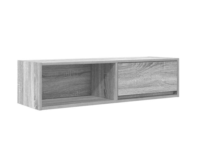 Móvel de tv - modulo de tv - armário de tv 100x31x25,5 cm derivados de madeira cinzento sonoma