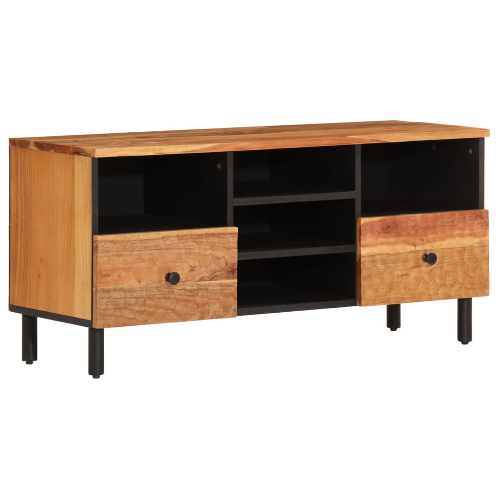 Móvel de tv - modulo de tv - armário de tv 100x33x46 cm madeira de acácia maciça