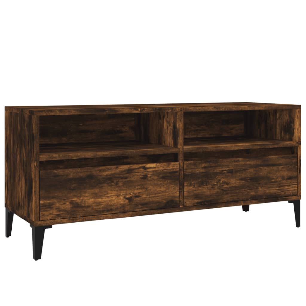 Móvel p/ tv, armário de tv 100x34,5x44,5 cm derivados madeira carvalho fumado