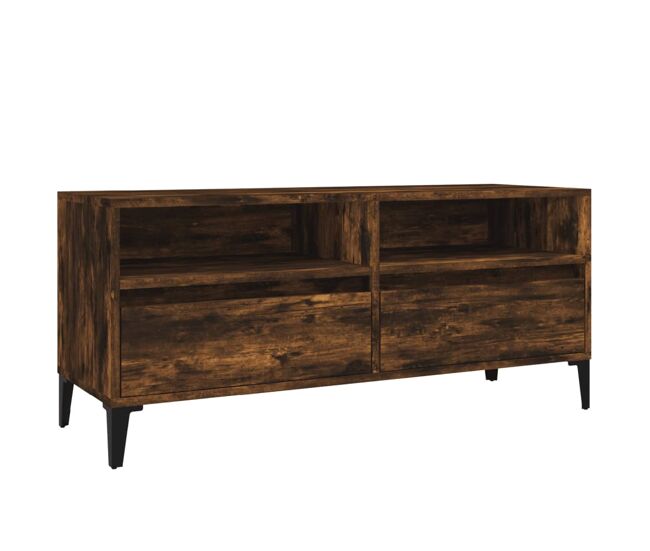 Móvel p/ tv, armário de tv 100x34,5x44,5 cm derivados madeira carvalho fumado