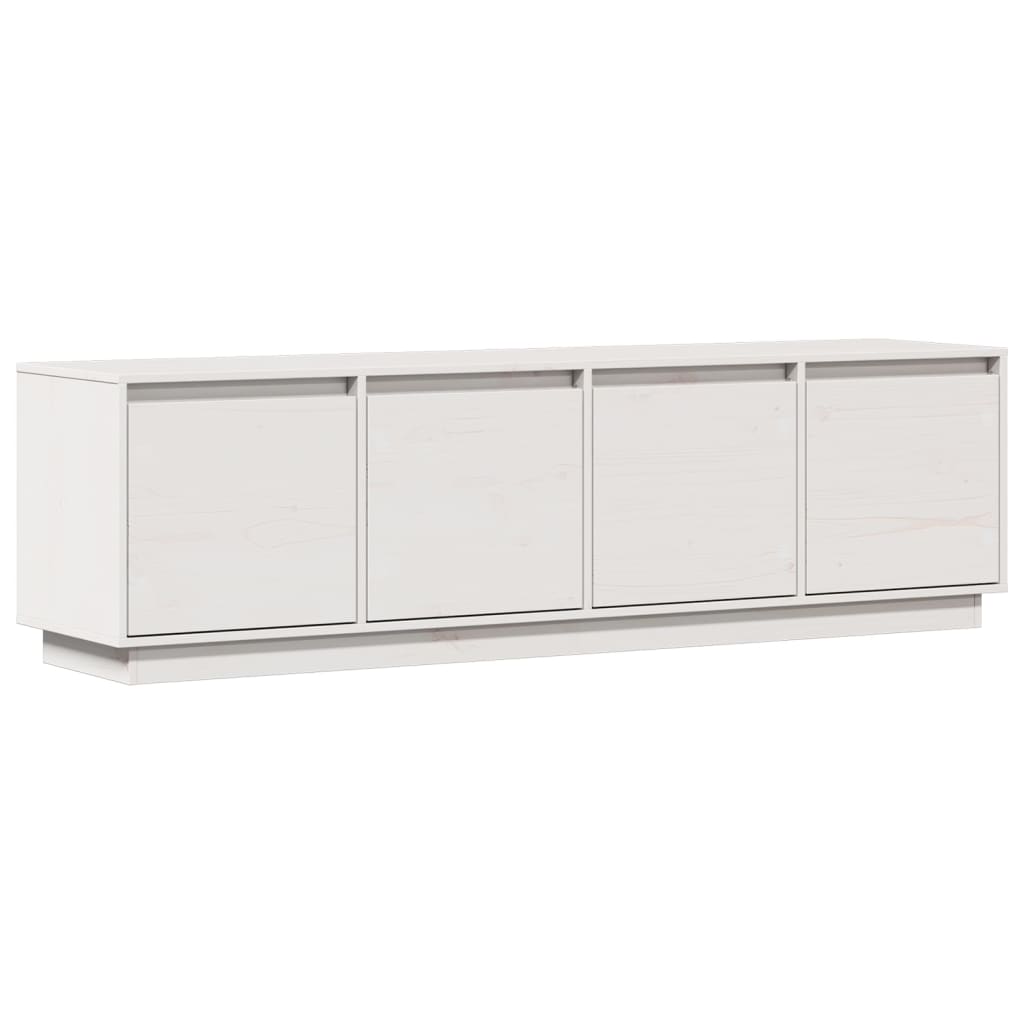 Móvel de tv - modulo de tv - armário de tv 156x37x45 cm madeira de pinho maciça branco