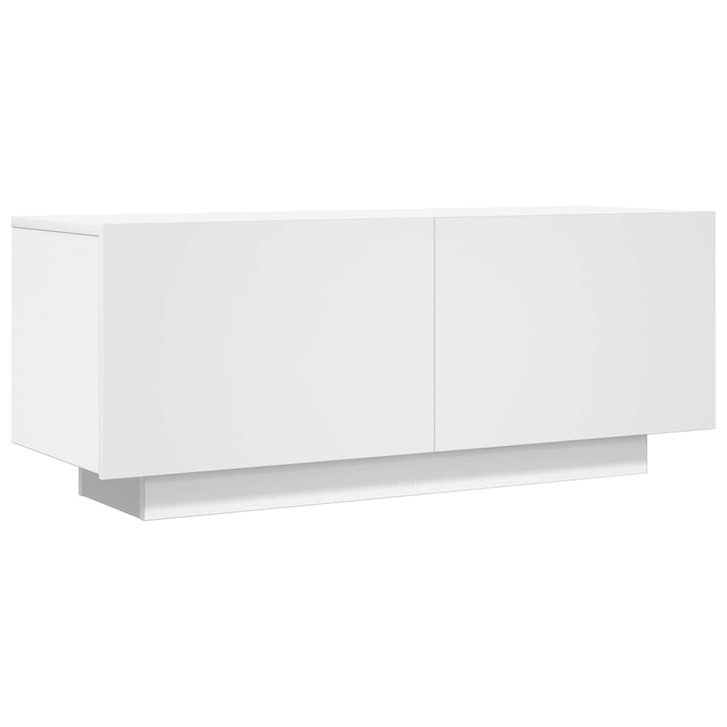 Móvel p/ tv, armário de tv 100x35x40cm madeira processada branco