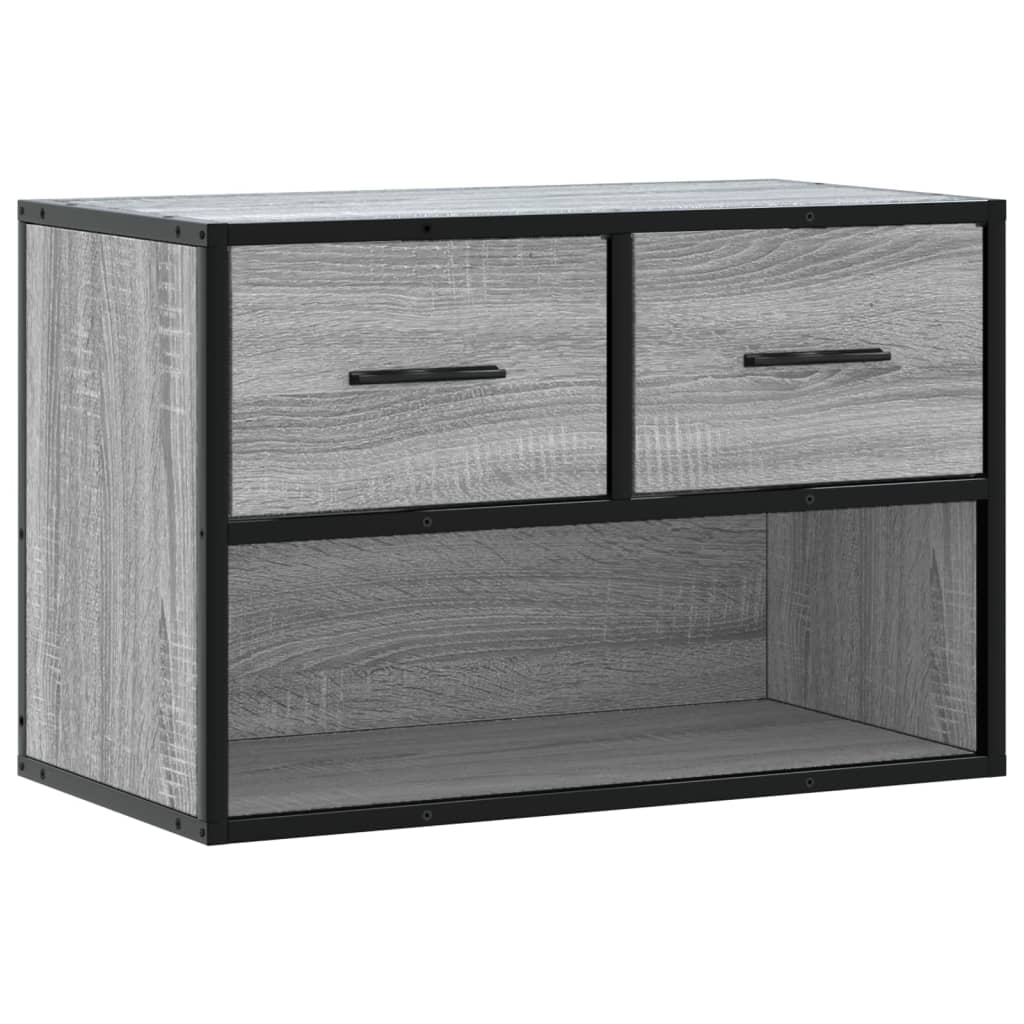 Móvel p/ tv, armário de tv 60x31x39,5 cm deriv. madeira/metal cinzento sonoma