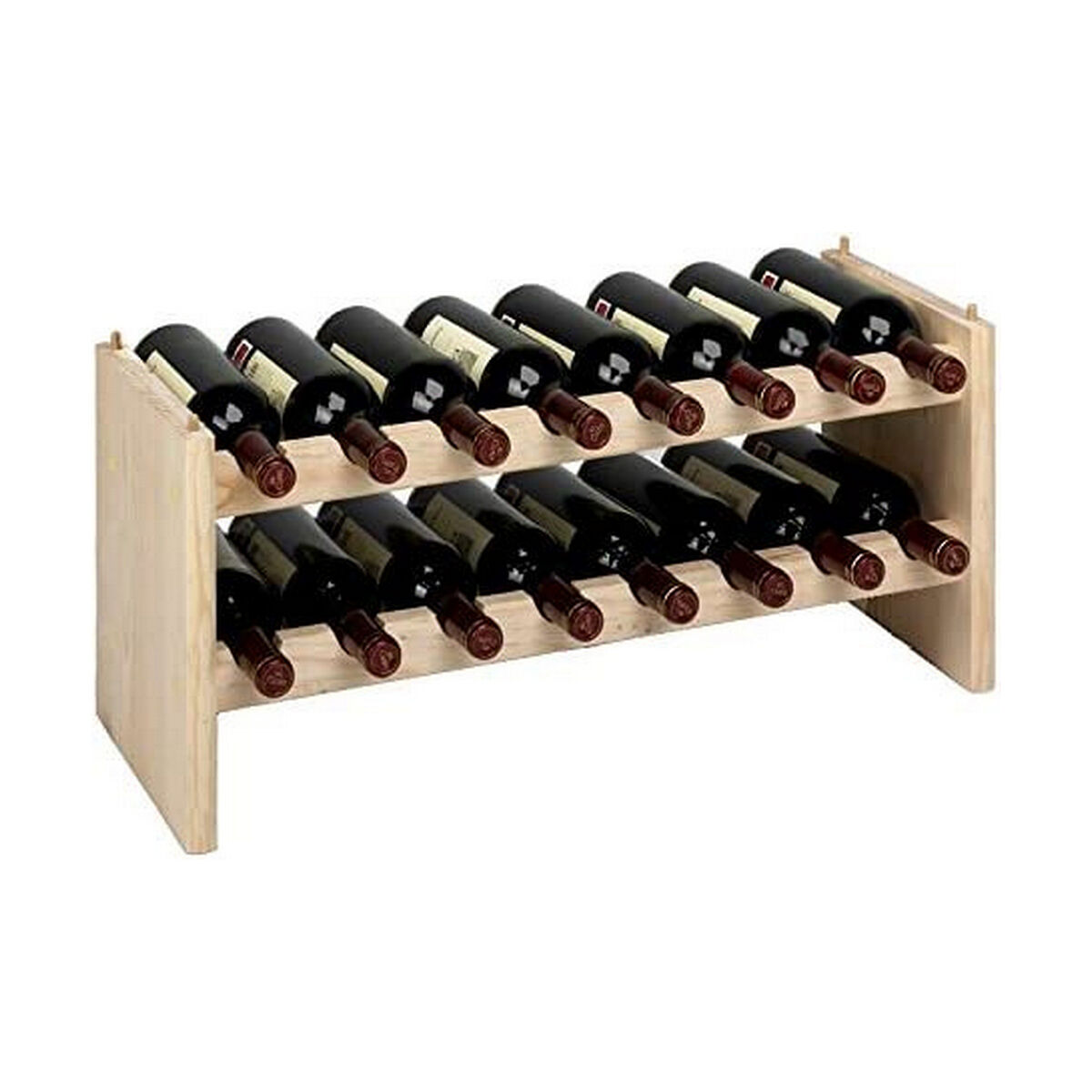 Suporte para garrafas astigarraga merlot castanho pinheiro (68,8 x 25 x 30 cm)