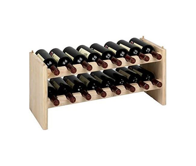 Suporte para garrafas astigarraga merlot castanho pinheiro (68,8 x 25 x 30 cm)