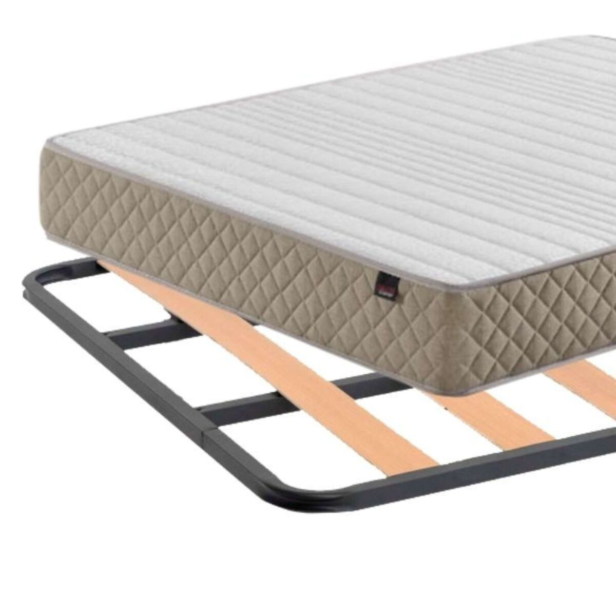 Pacote de descanso de baixo custo 2 completo com base de cama de prateleira fina e colchão básico 150x190 cm