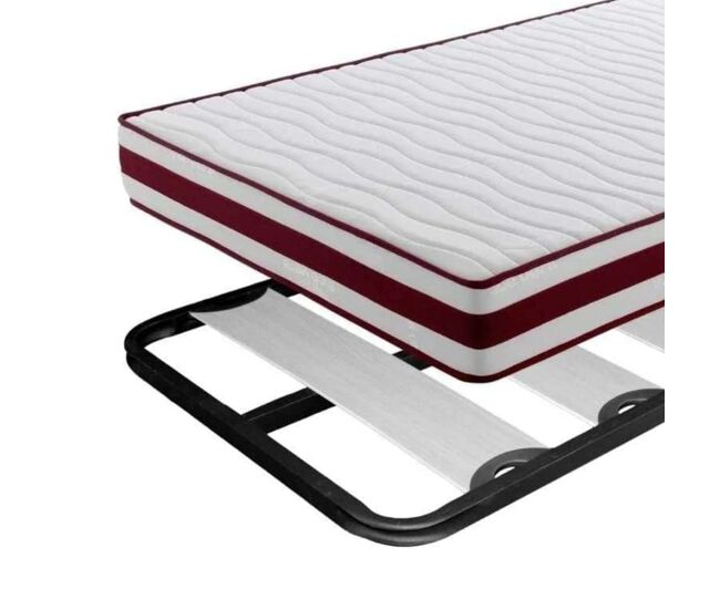 Pacote de descanso completo hipnos 2 com base de cama larga e macia e colchão rioja 135x190 cm