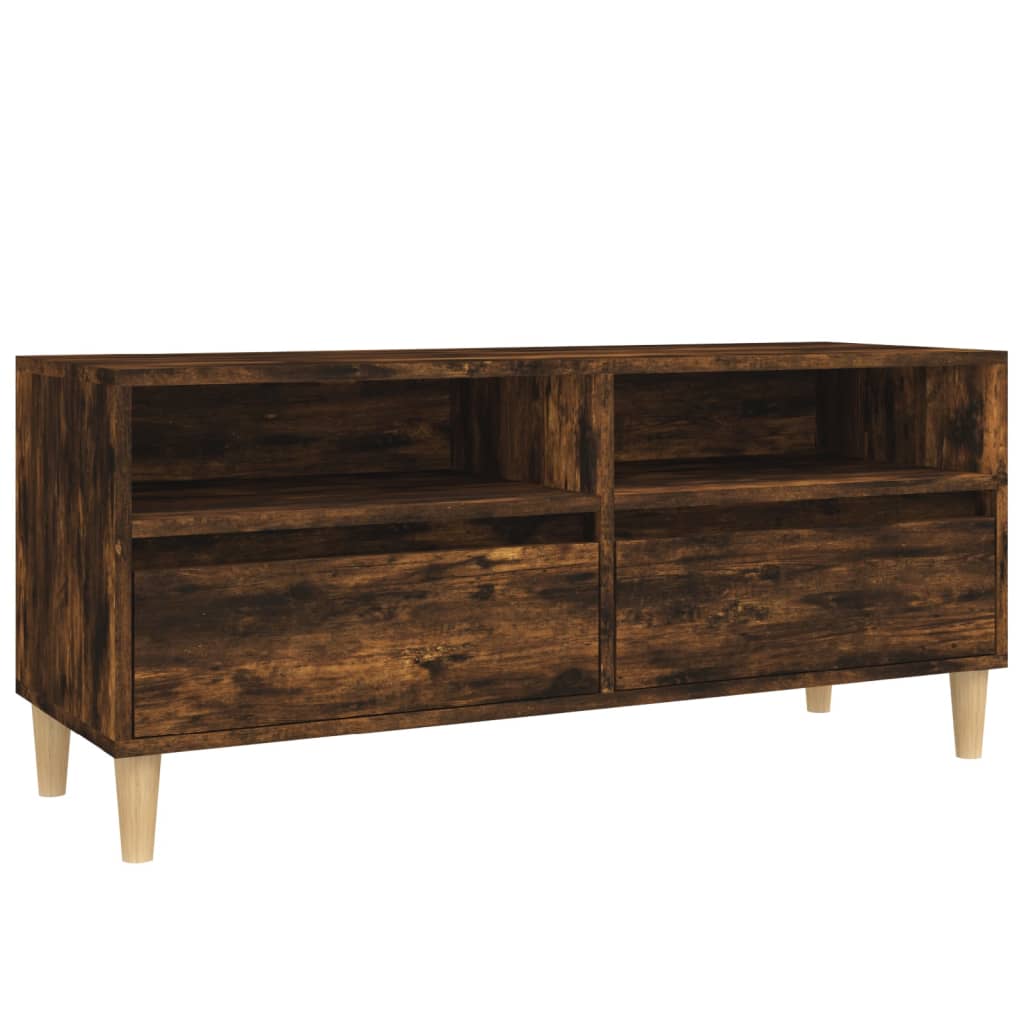Móvel p/ tv, armário de tv 100x34,5x44,5 cm derivados madeira carvalho fumado