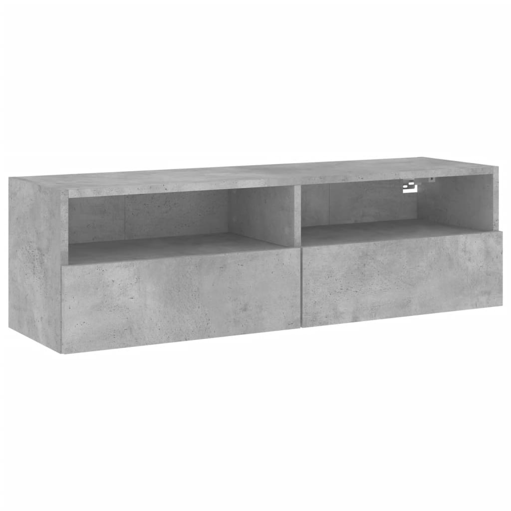 Móvel parede p/ tv - armário tv 100x30x30 cm derivados madeira cinza cimento