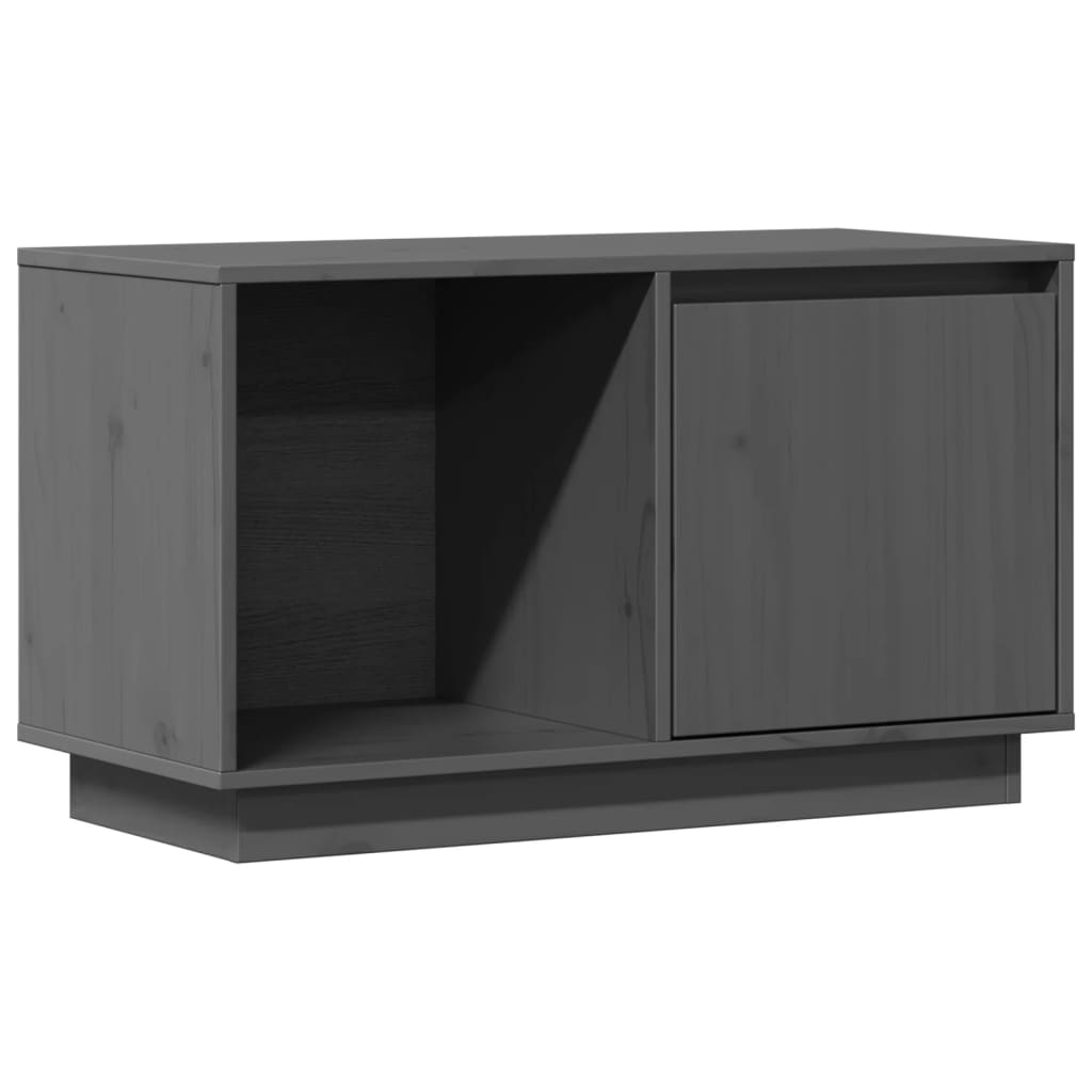 Móvel de tv - modulo de tv - armário de tv 74x35x44 cm madeira de pinho maciça cinzento