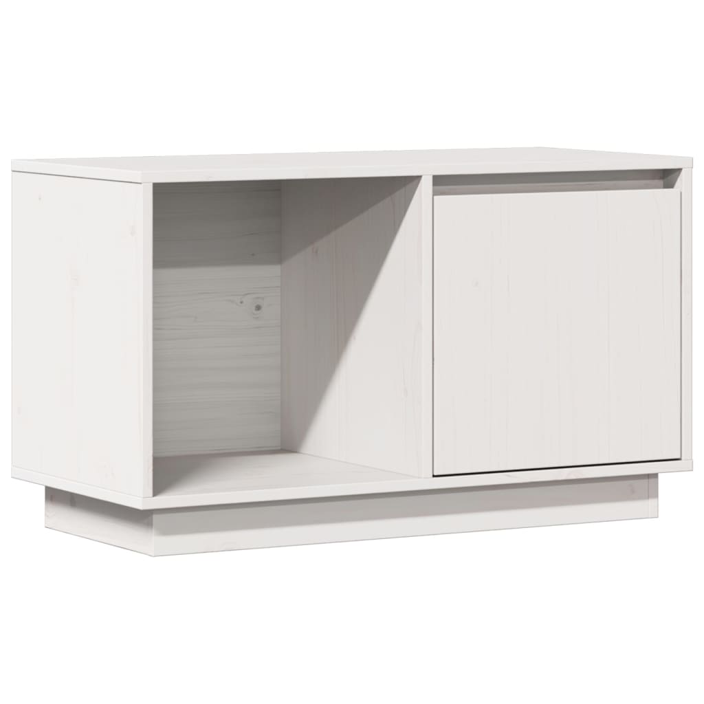 Móvel de tv - modulo de tv - armário de tv 74x35x44 cm madeira de pinho maciça branco