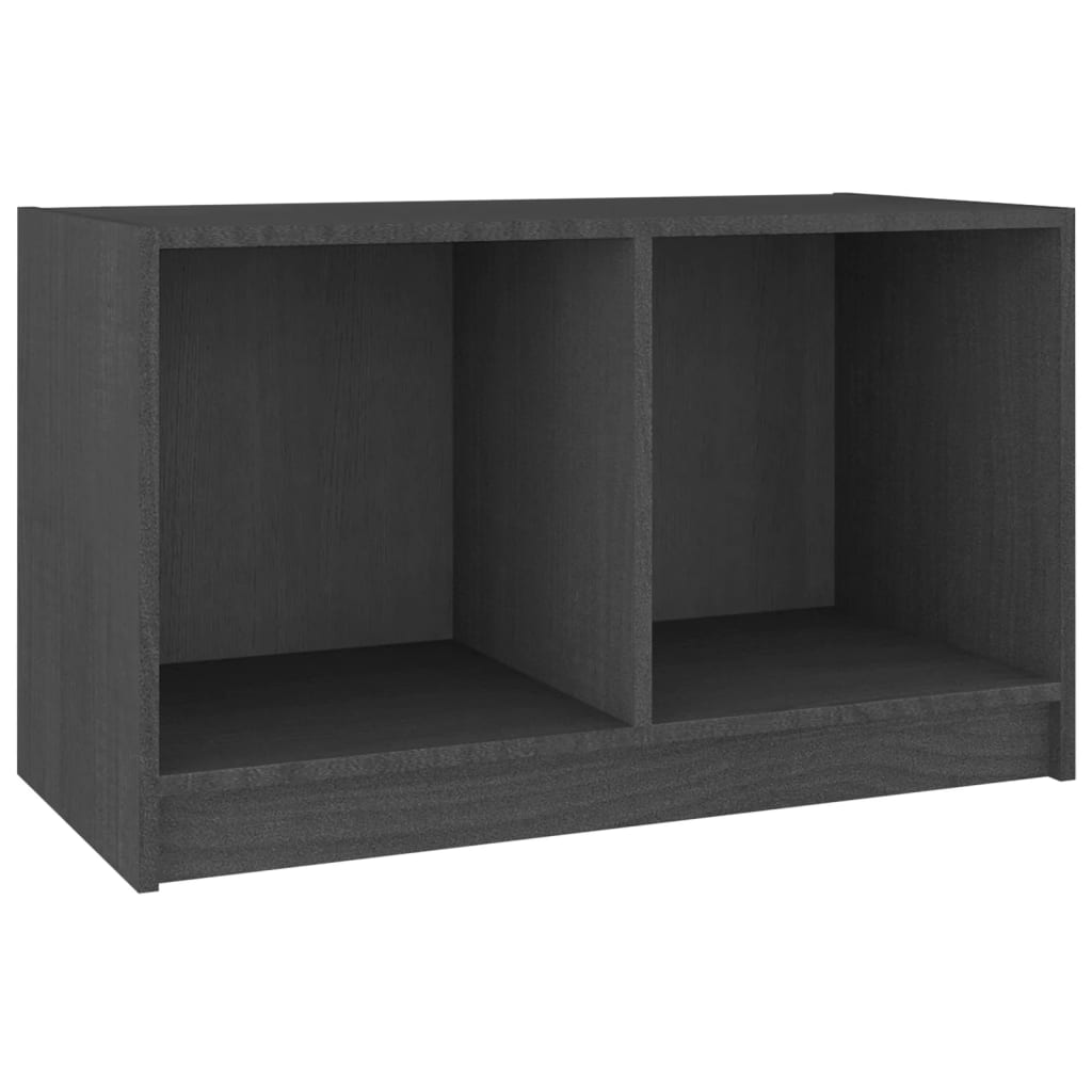 Móvel de tv - modulo de tv - armário de tv 70x33x42 cm madeira de pinho maciça cinzento