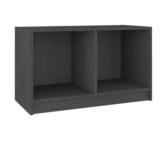 Móvel de tv - modulo de tv - armário de tv 70x33x42 cm madeira de pinho maciça cinzento