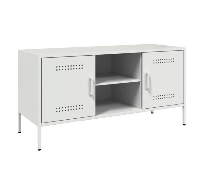 Móvel de tv - modulo de tv - armário de tv 100,5x39x50,5 cm aço branco
